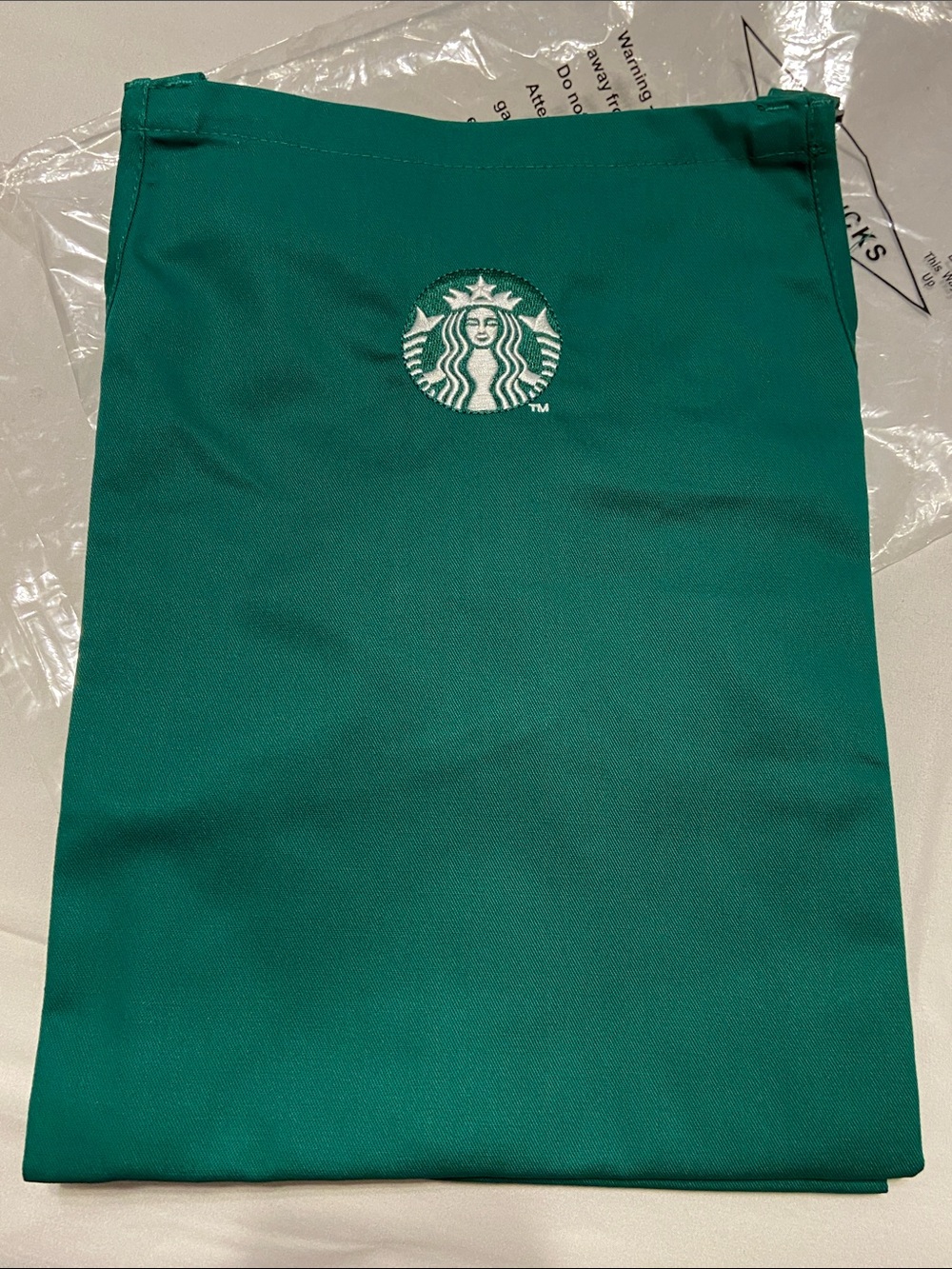 NWT Starbucks Dark Green apron White Siren Logo